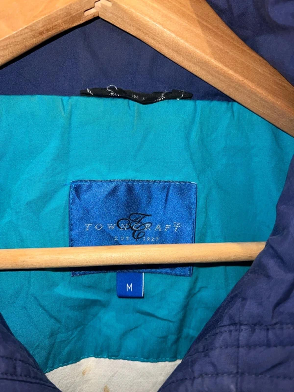 Vintage Towncraft Block Colour 1/4 Zip Windbreaker M