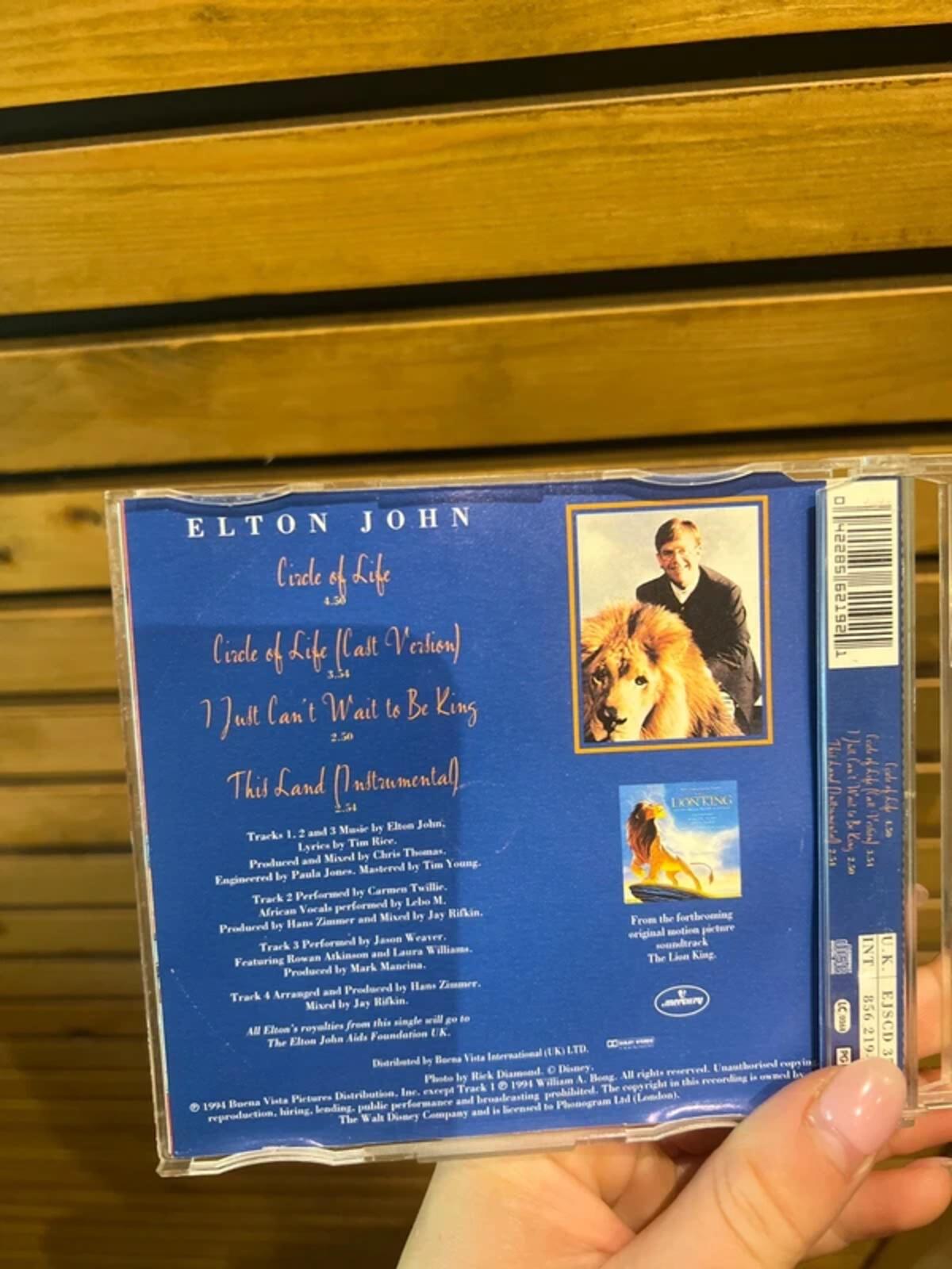 Vintage 1994 Disney The Lion King Elton John CD