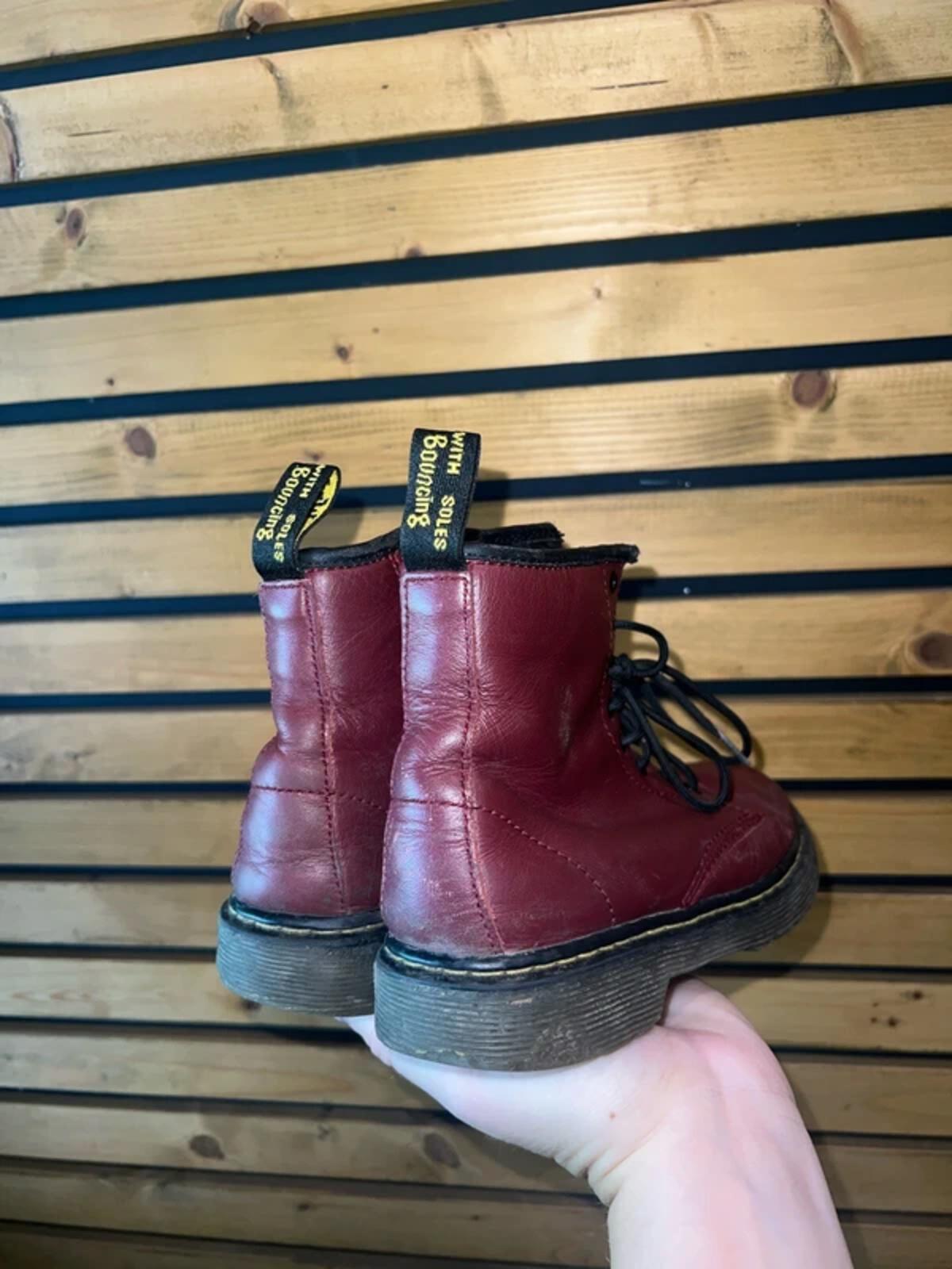 Dr. Martens Delaney Burgundy Ankle Boots UK1