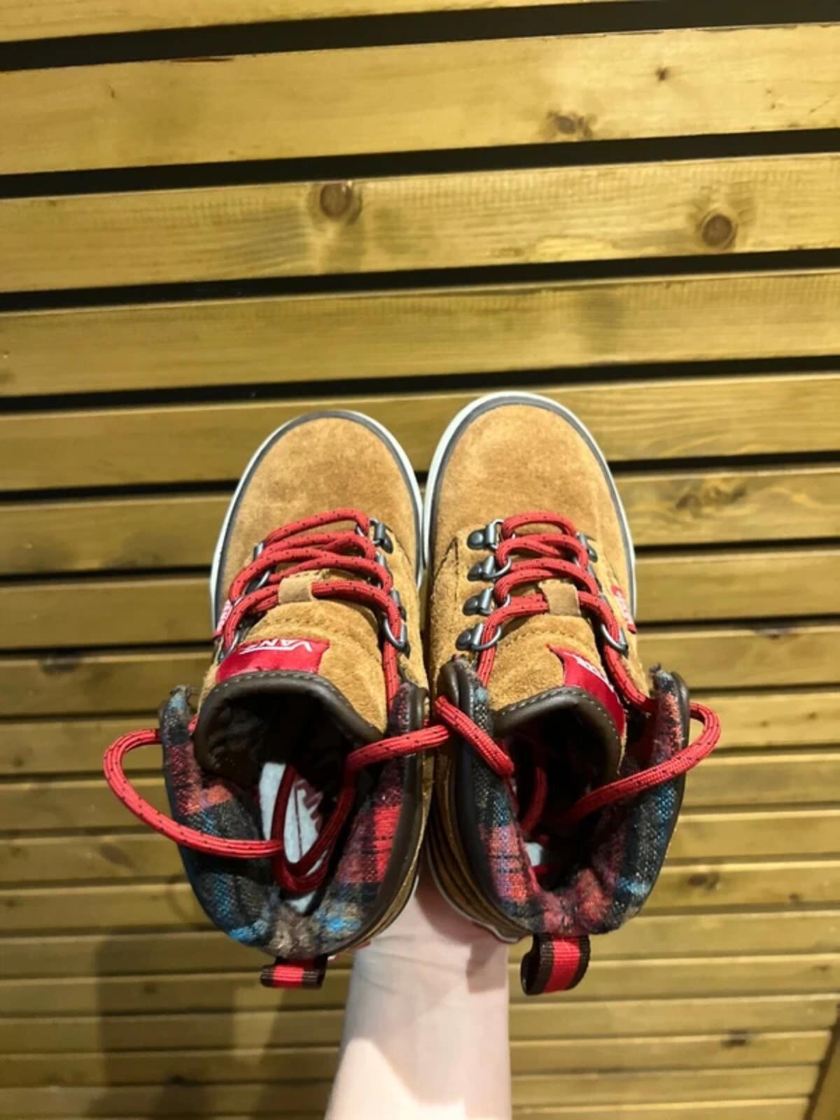 Vans Brown Suede Tartan Mid Trainers UK12