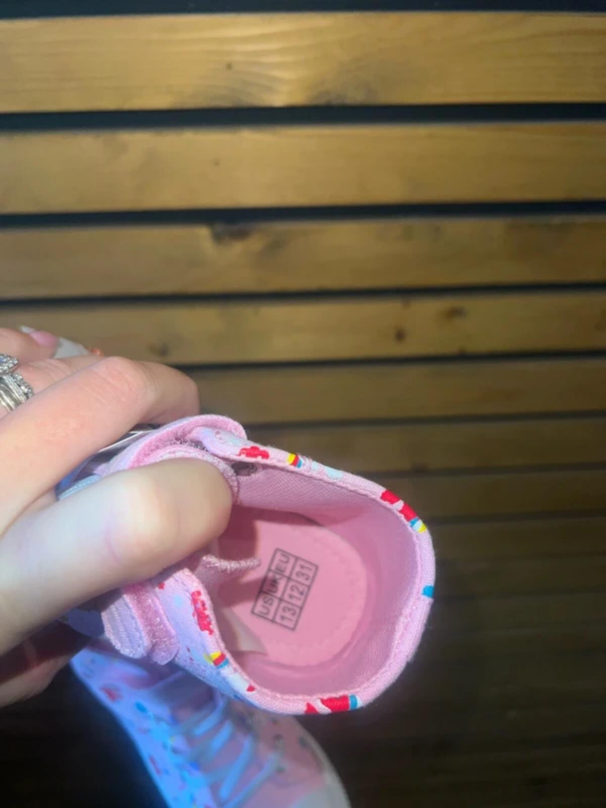 Unicorn Print Pink Mid Trainers UK12 NEW