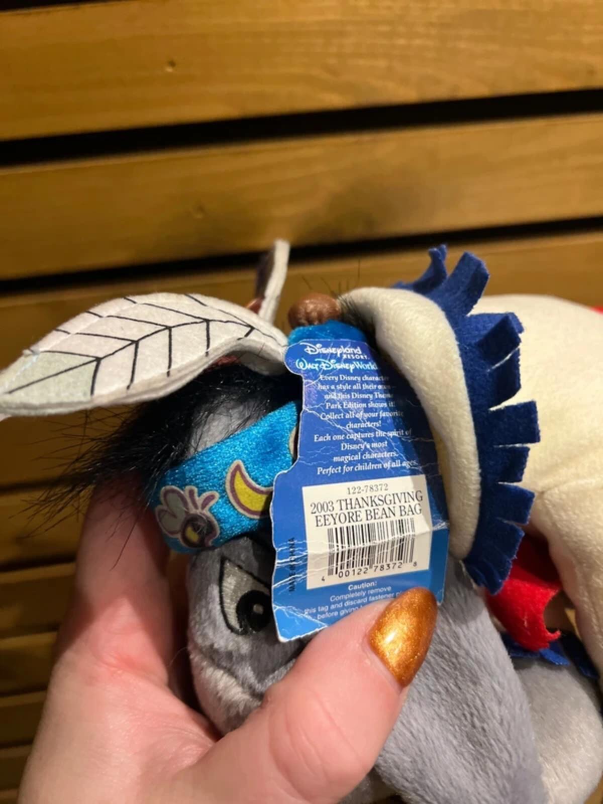 Vintage 2003 Disney Eeyore Beanie Toy & Book Bundle
