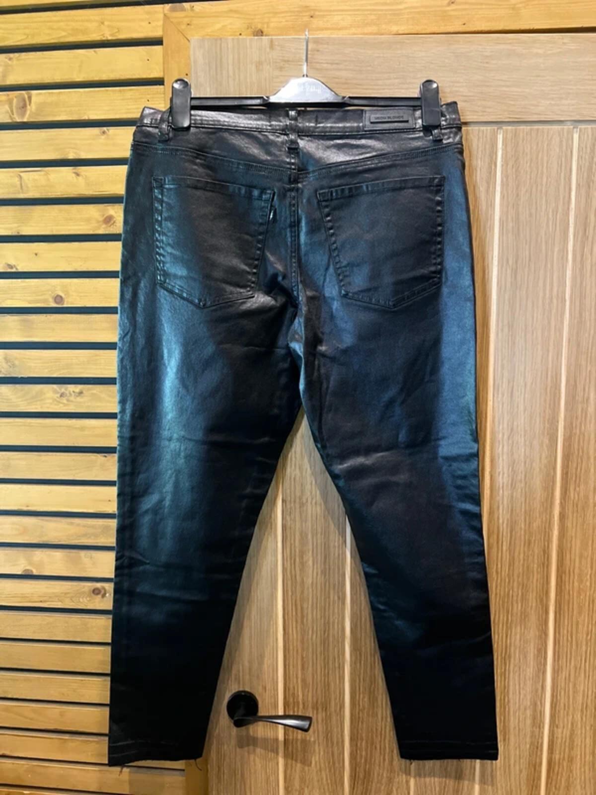 Free People Neon Blonde Black Galaxy Trousers 14 NEW