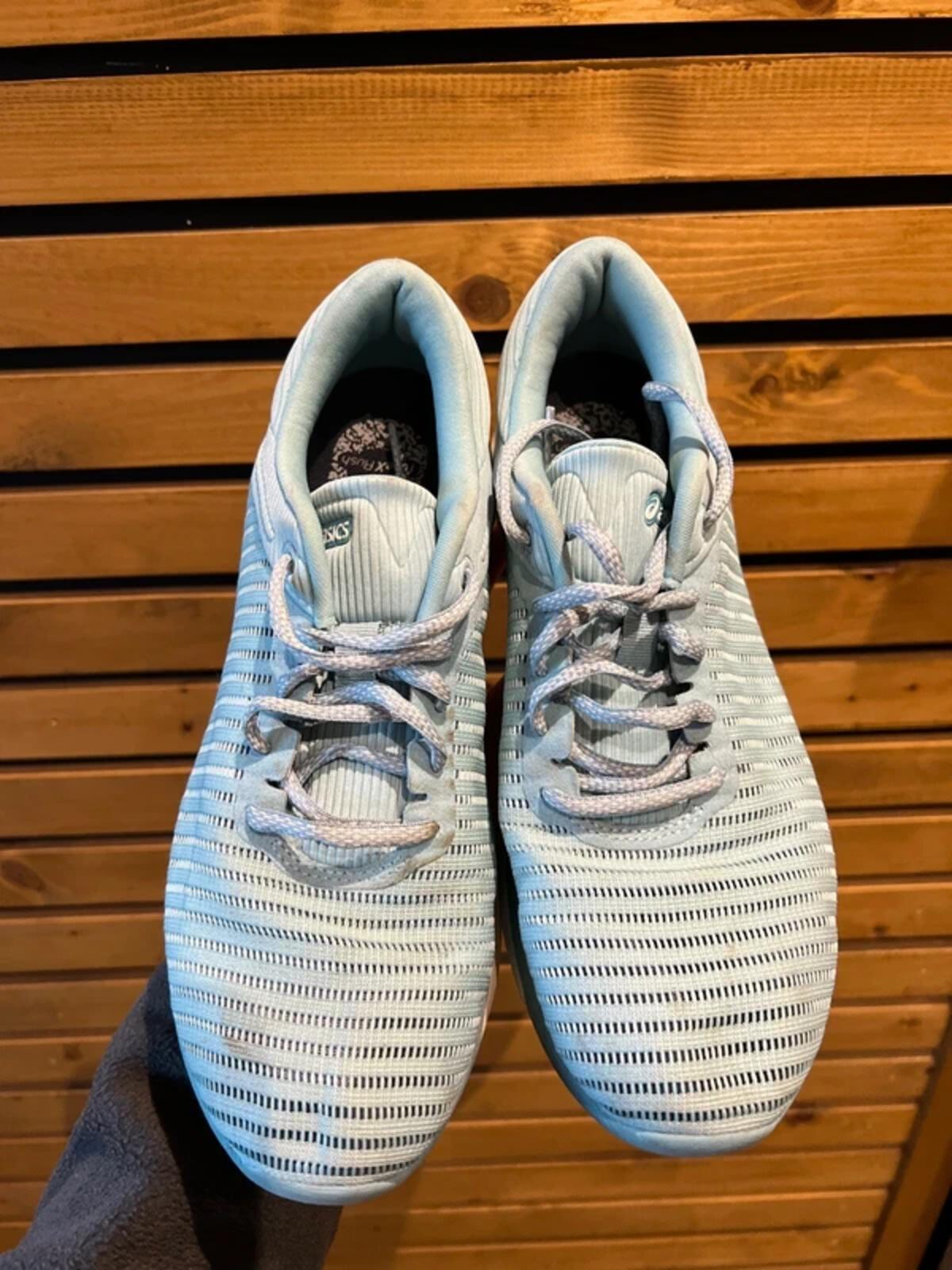 Asics FuseX Rush Adapt Light Blue Running Trainers UK6