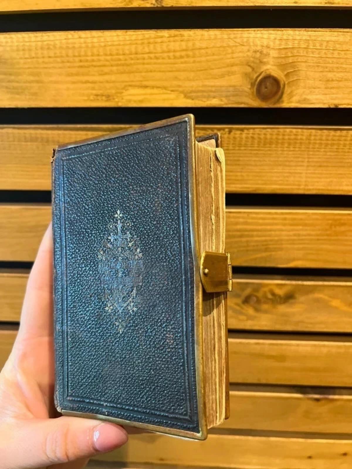 Antique 1800's Vintage The Holy Bible Illustrated Book