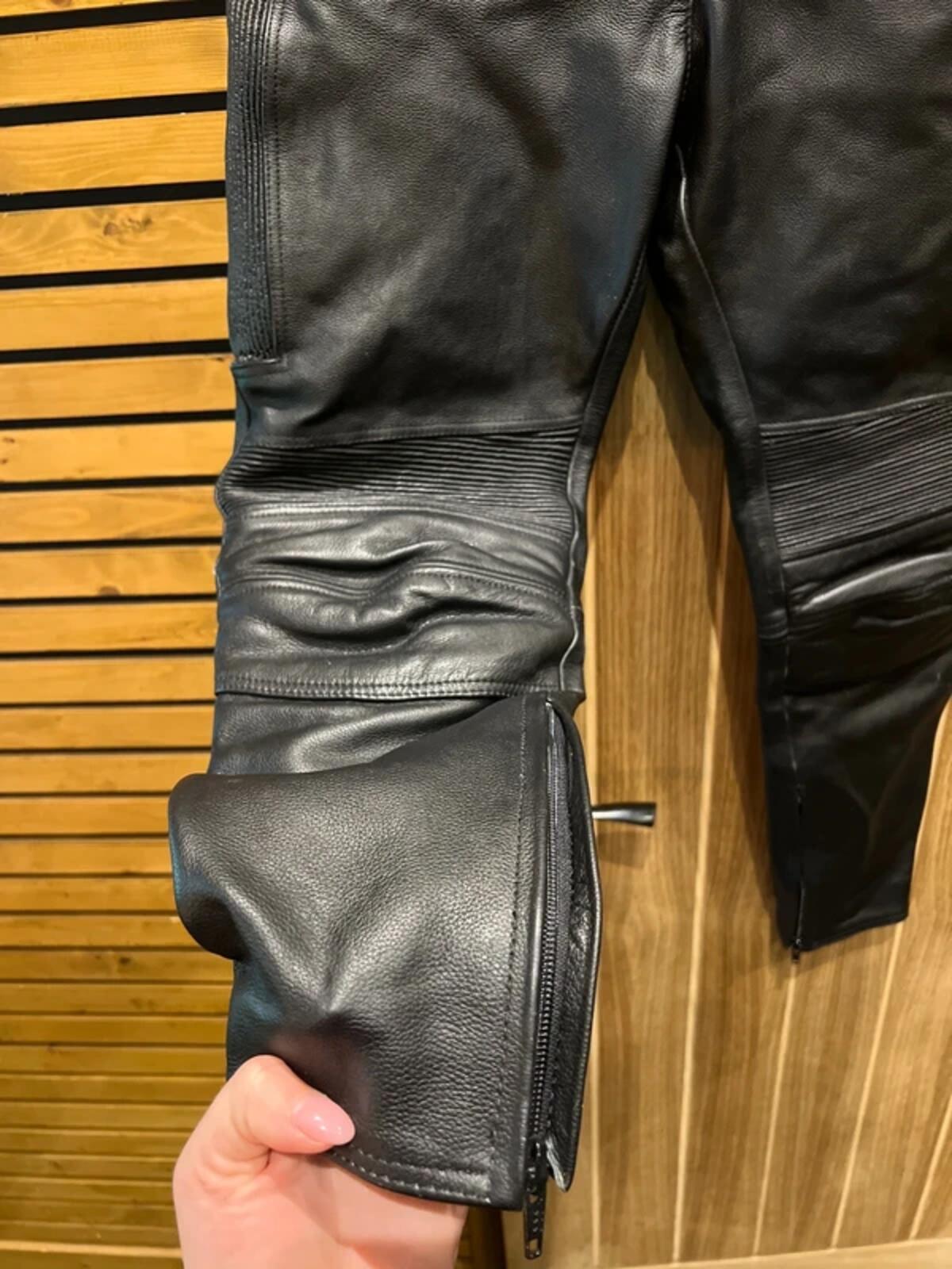 Vintage Frank Thomas Leather Motorcycle Trousers 12