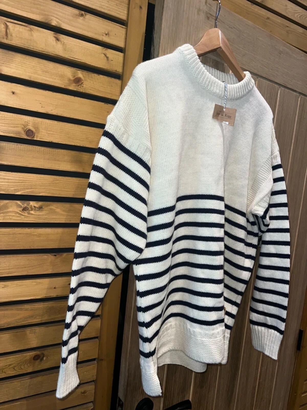 Ivy & Rigg Striped Wool Knit Jumper L NEW
