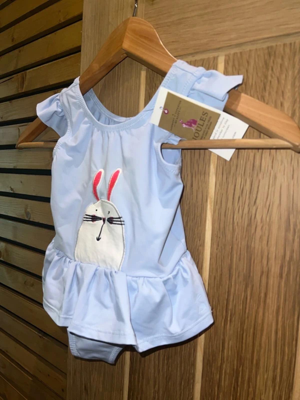 Joules Blue Bunny Swimsuit 12-18m NEW