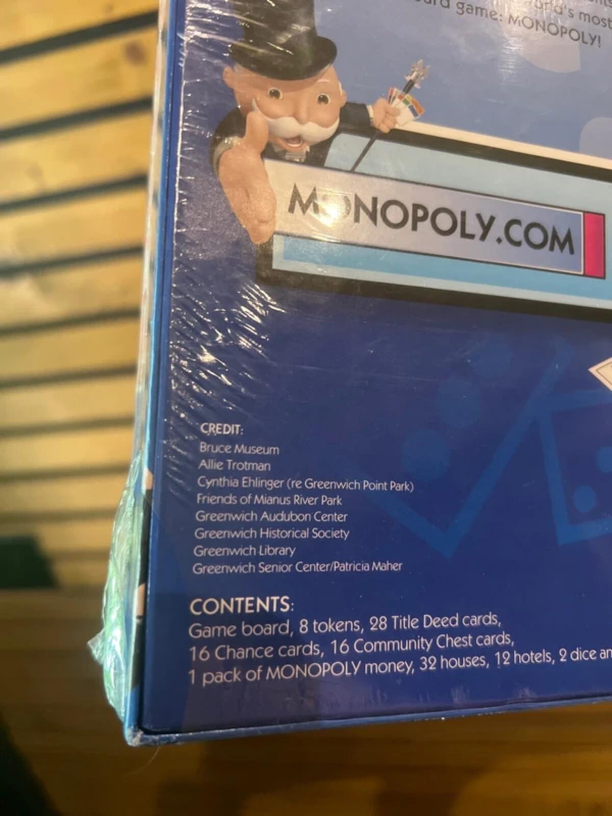 Monopoly Greenwich USA Connecticut Board Game NEW