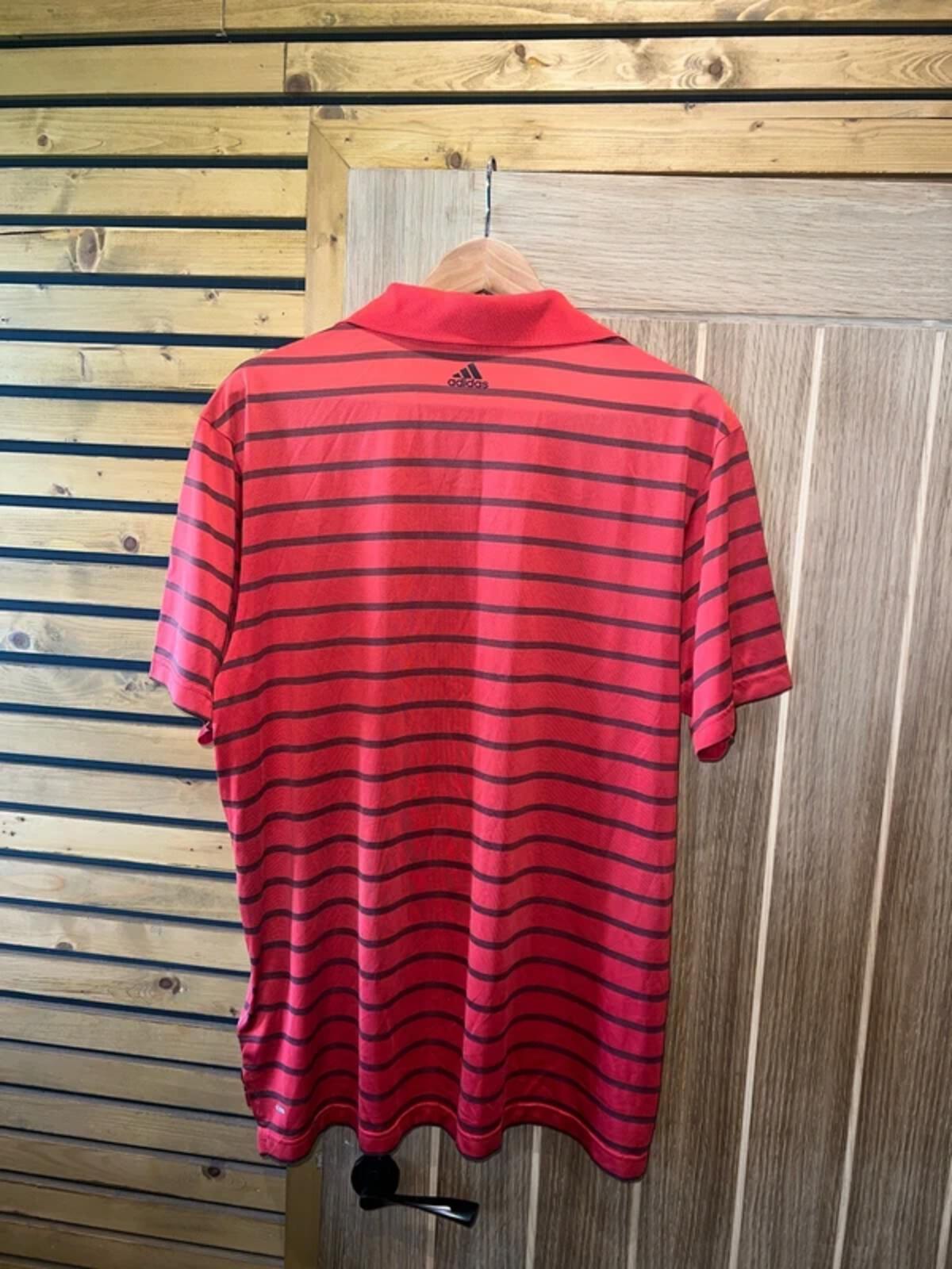 Adidas Golf 2010 The Open St Andrews Red Striped Polo Shirt