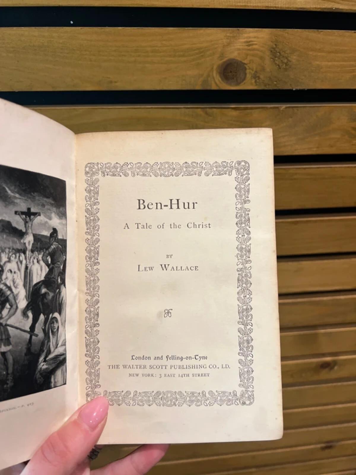 Ben-Hur A Tale of The Christ Vintage 1900’s Lew Wallace Hardback Book