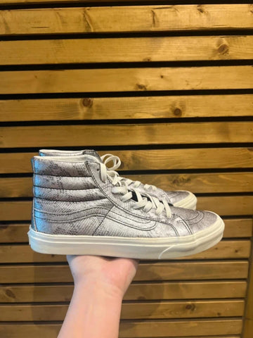 Vans Silver Snakeskin Print Trainers UK7