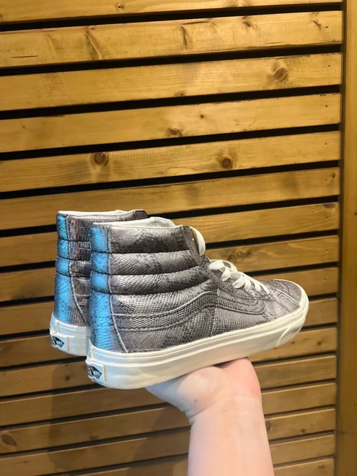 Vans Silver Snakeskin Print Trainers UK7