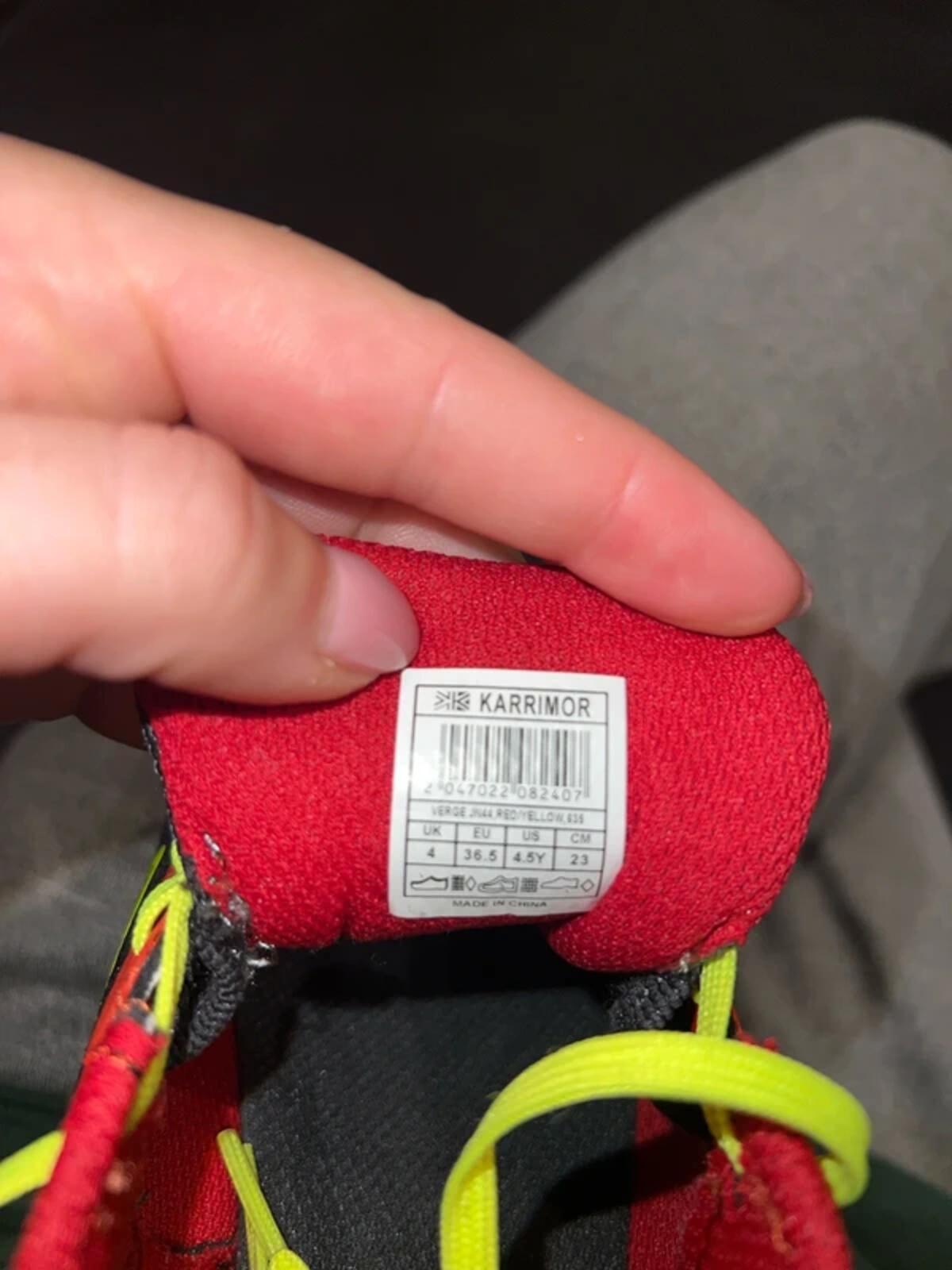 Karrimor Verge Trail Red Running Trainers UK4
