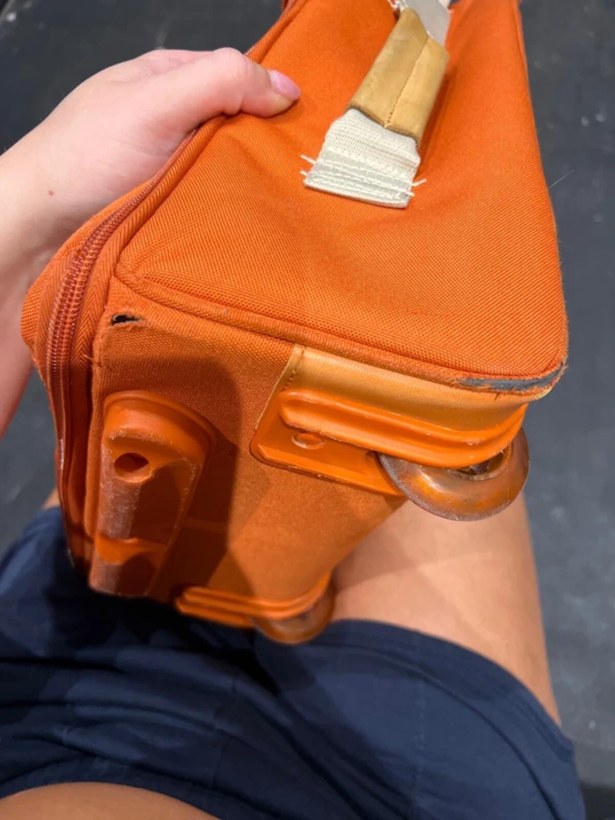Timberland Vintage Burnt Orange Small Roller Luggage Bag
