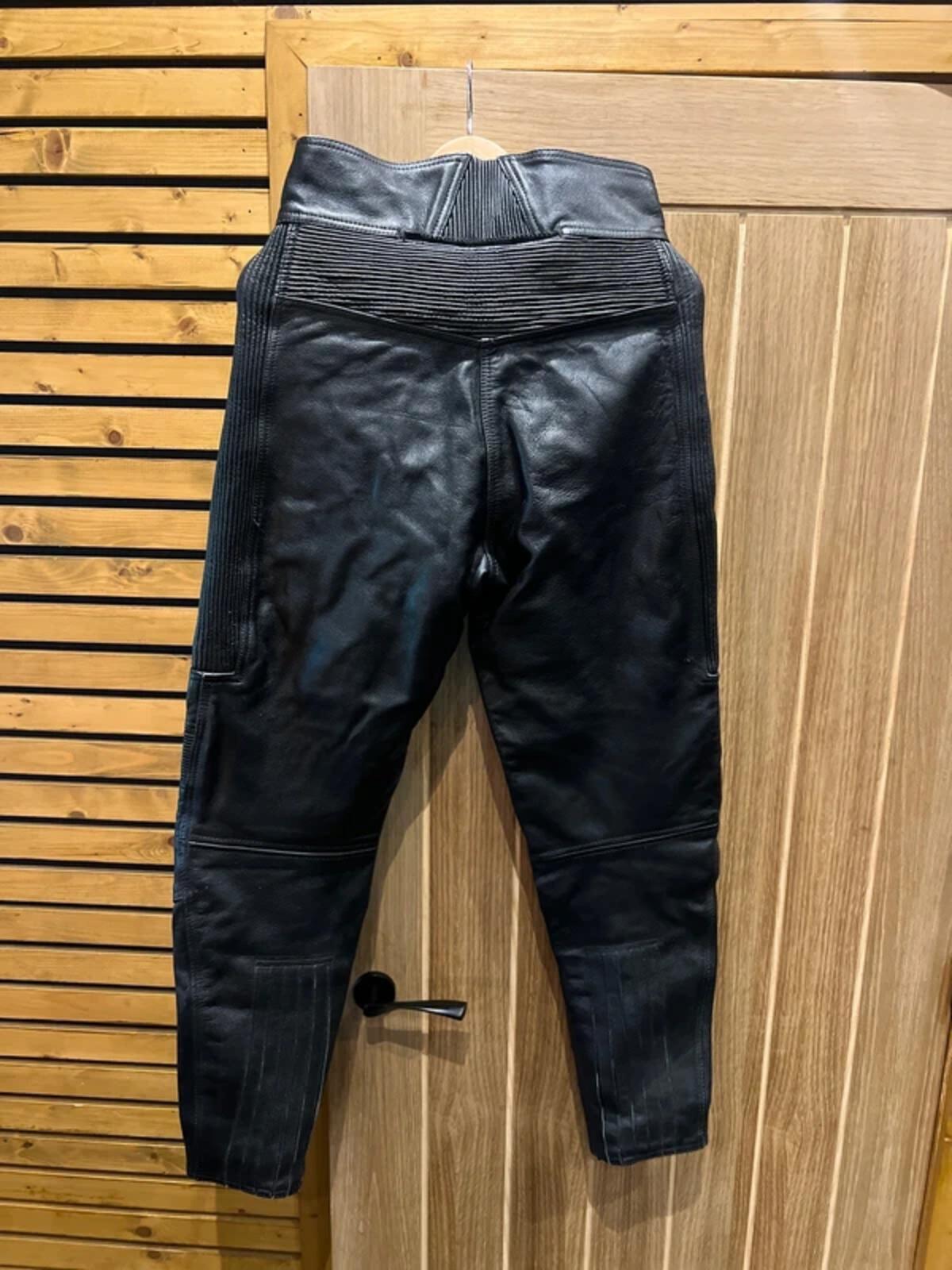 Vintage Frank Thomas Leather Motorcycle Trousers 12