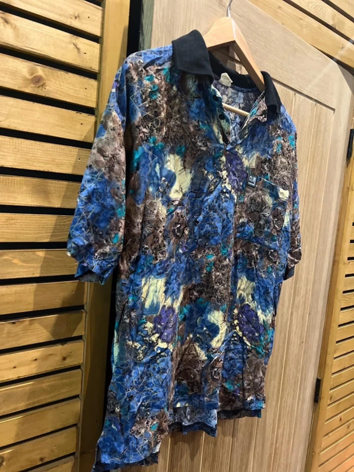 Vintage Club Barbados Patterned Blue Polo Shirt S