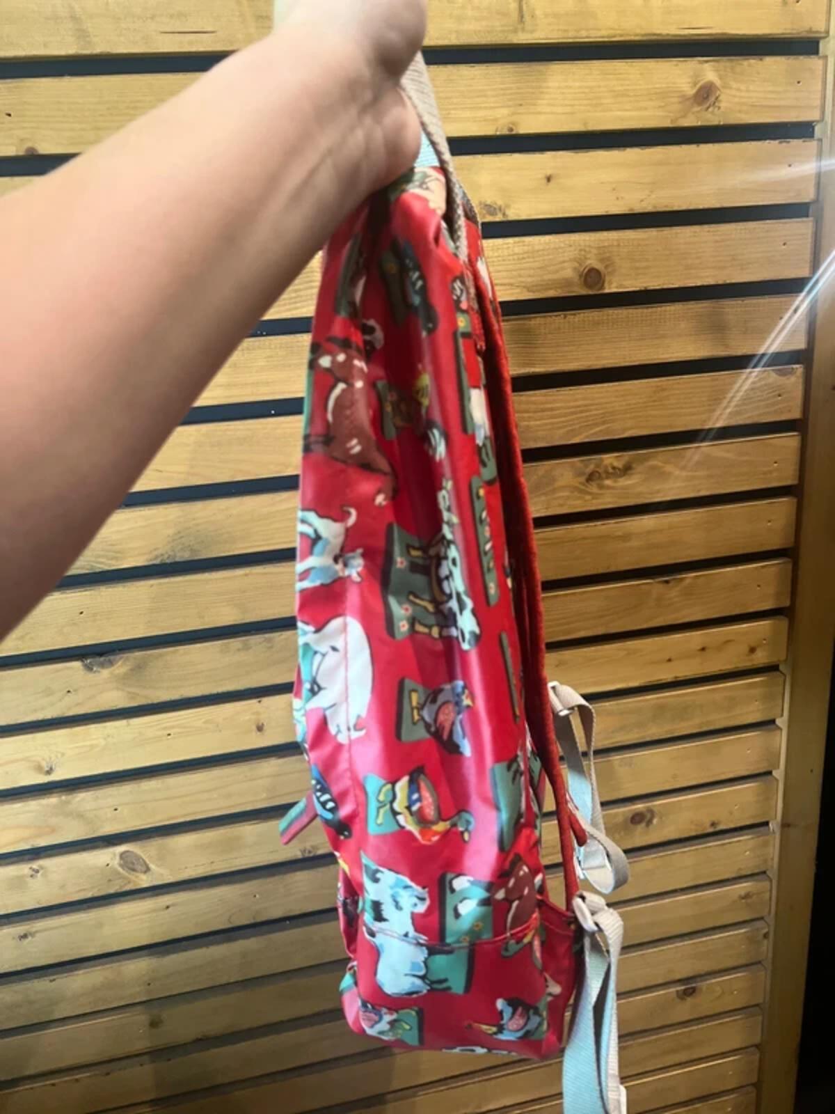 Cath Kidston Farm Animal Print Red Laptop Rucksack