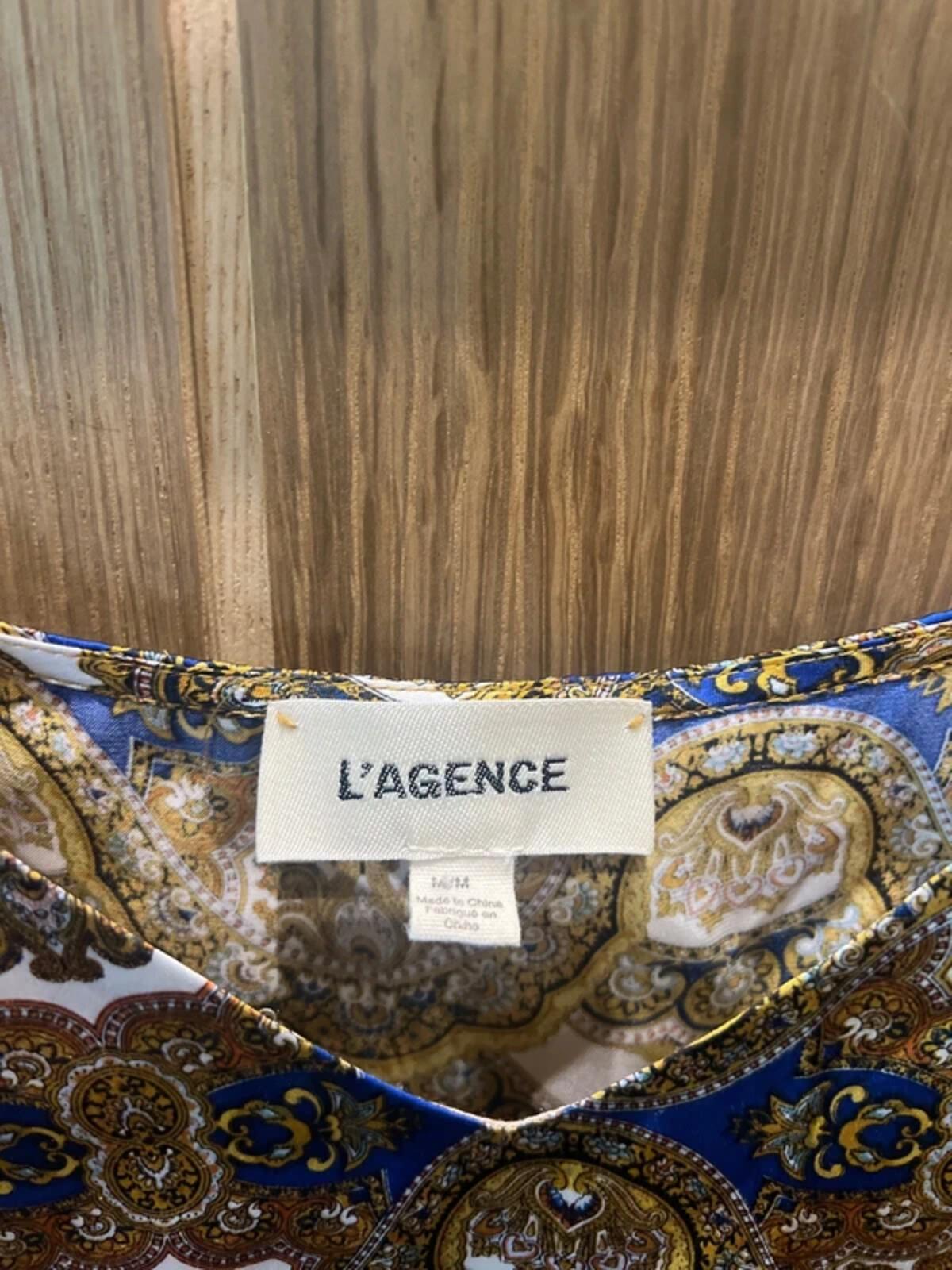 L’Agence Patterned Silk Cami Vest Top M