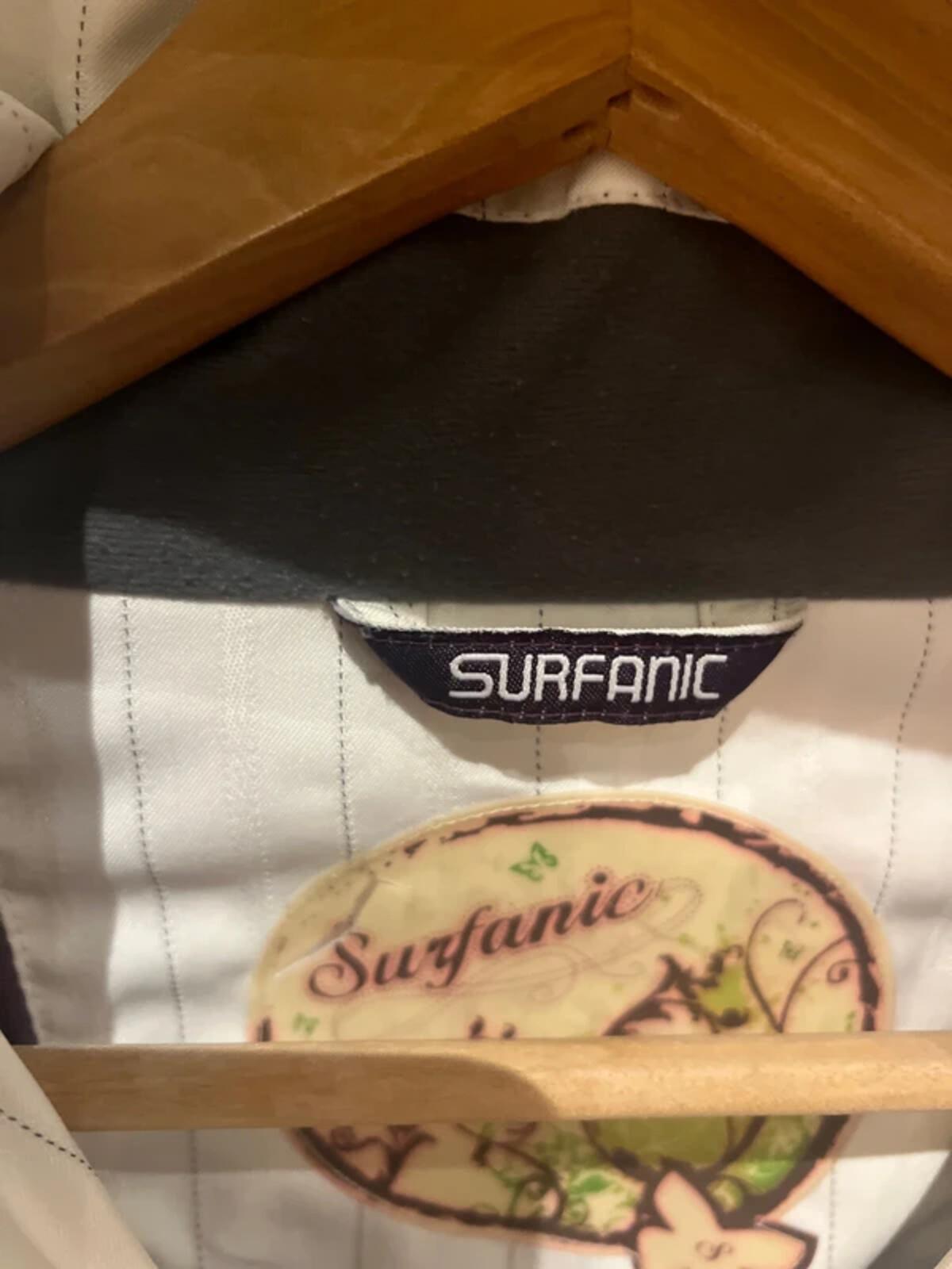 Surfanic Vintage White Striped Ski/Snowboard Jacket