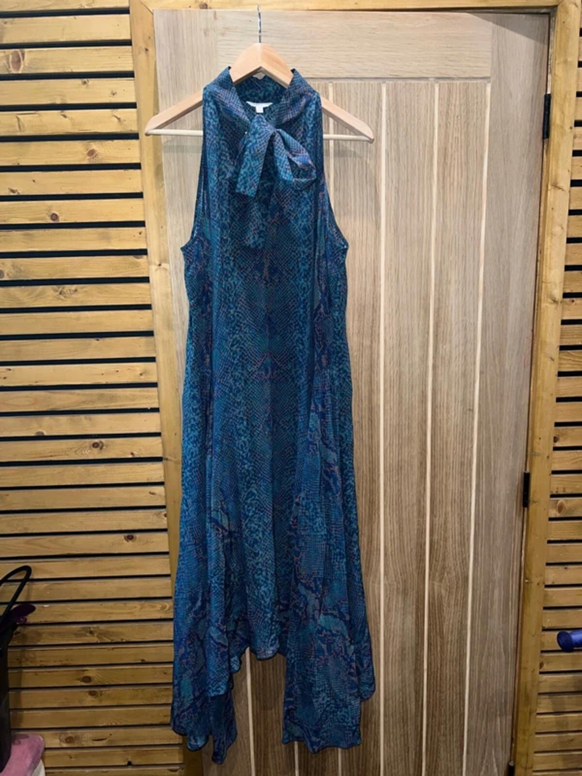 Joie Silk Animal Print Sleeveless Dress L