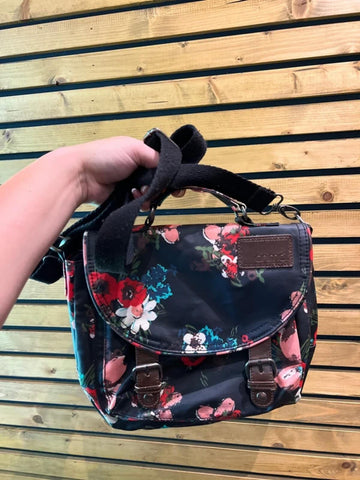 Animal Black Floral Satchel Messenger Bag