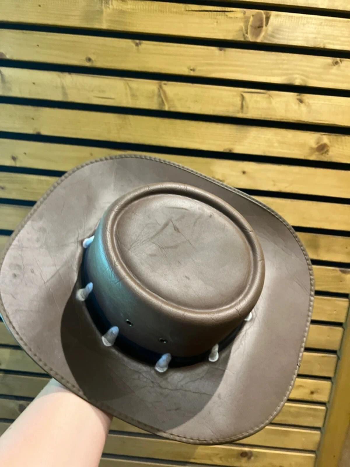 Fosters Branded Brown Foam Cowboy Hat Fancy Dress
