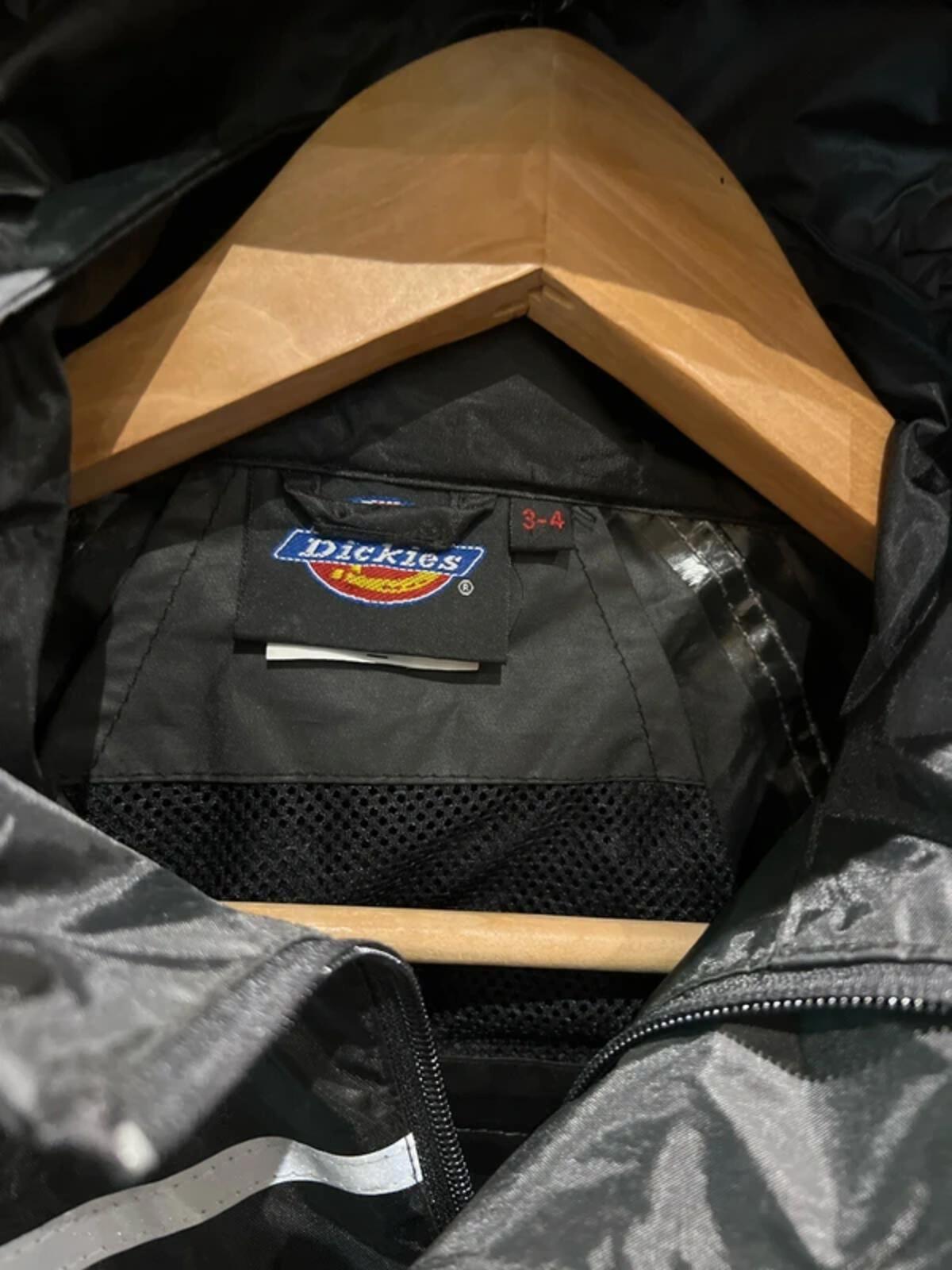 Dickies Black Rain Coat Waterproof Hooded Jacket 3-4Y