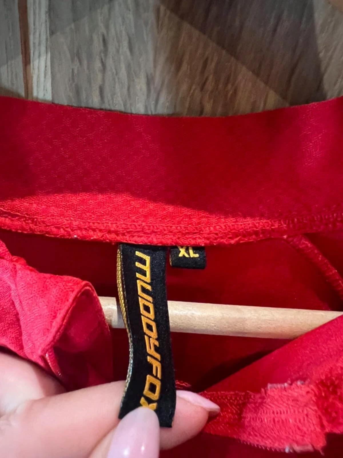 Muddyfox Cycling 1/4 Zip Red Top XL