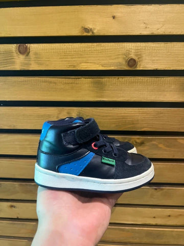 Kickers Navy Blue Mid Trainers UK4