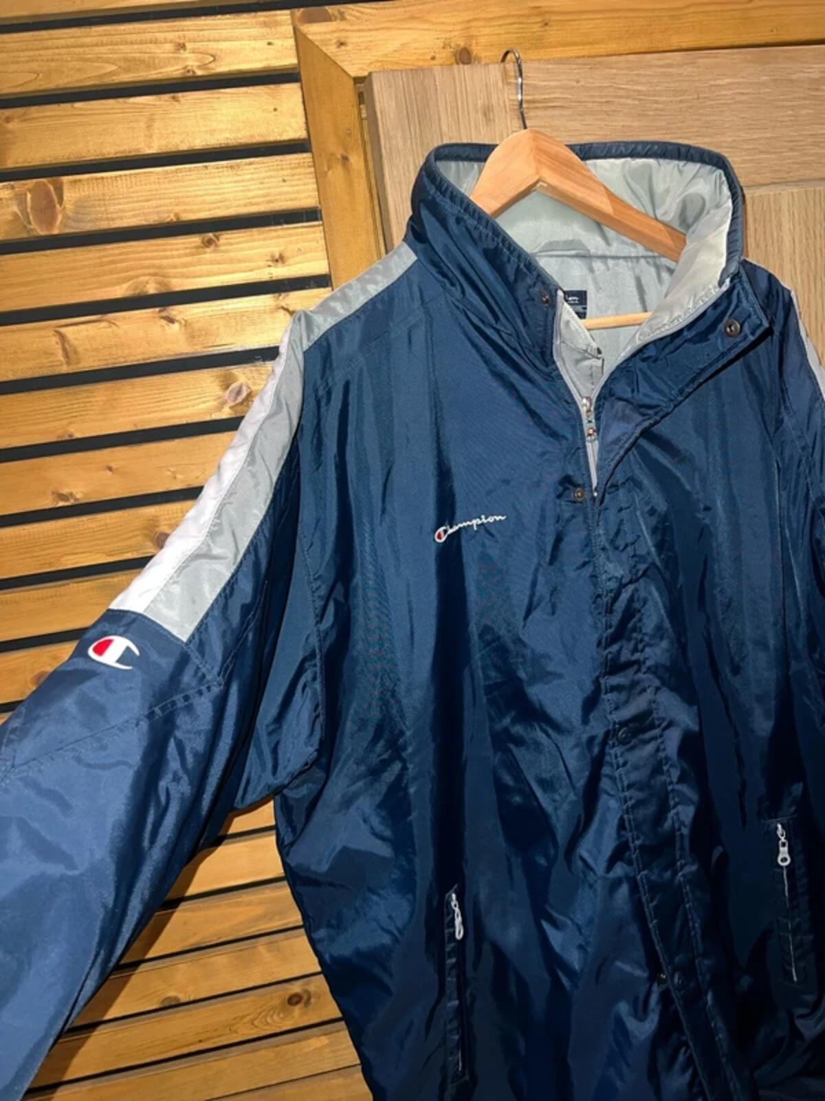 Vintage 1990's Champion Navy Long Sports Jacket XL