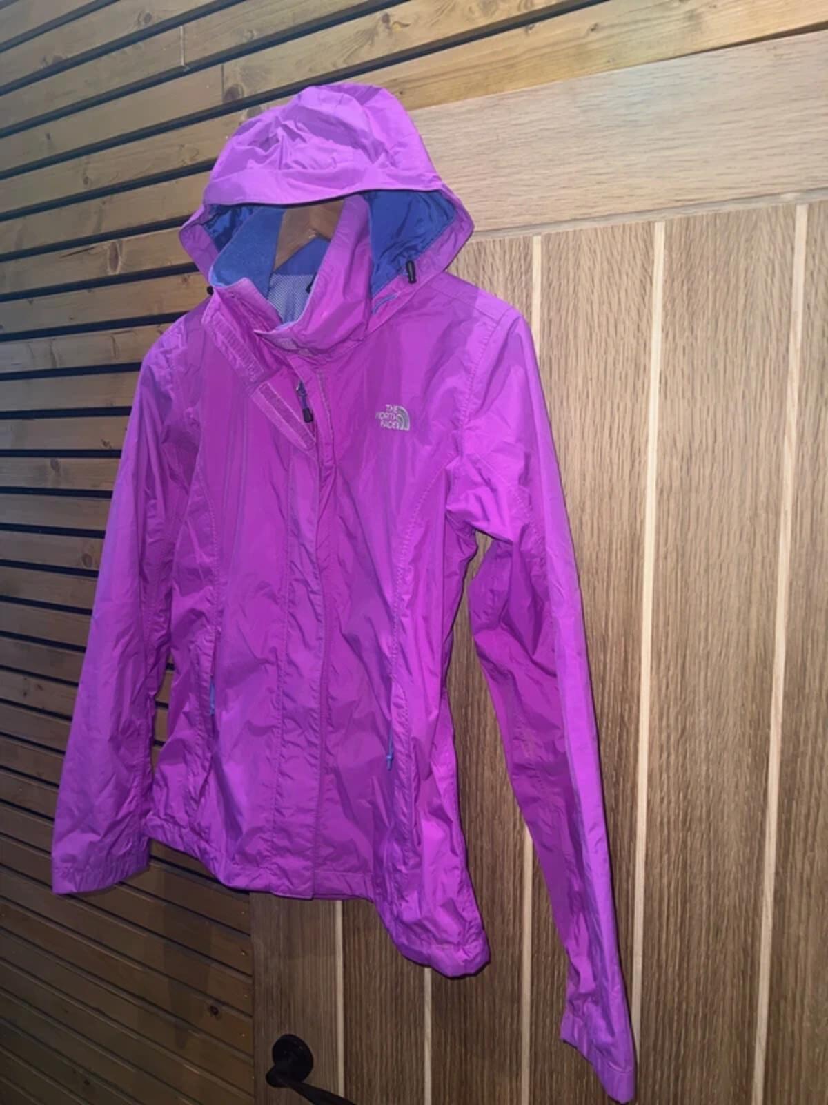 The North Face Purple Hooded Raincoat S