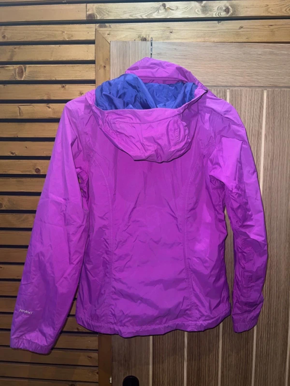 The North Face Purple Hooded Raincoat S