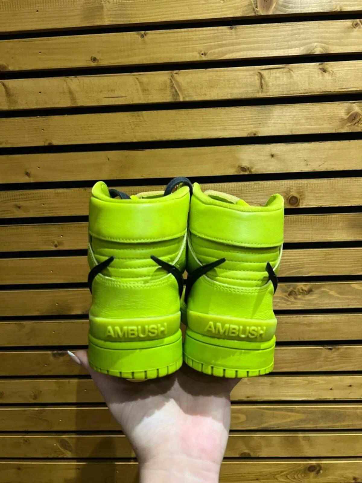 Nike Dunk High x Ambush Flash Lime Basketball Trainers UK7.5