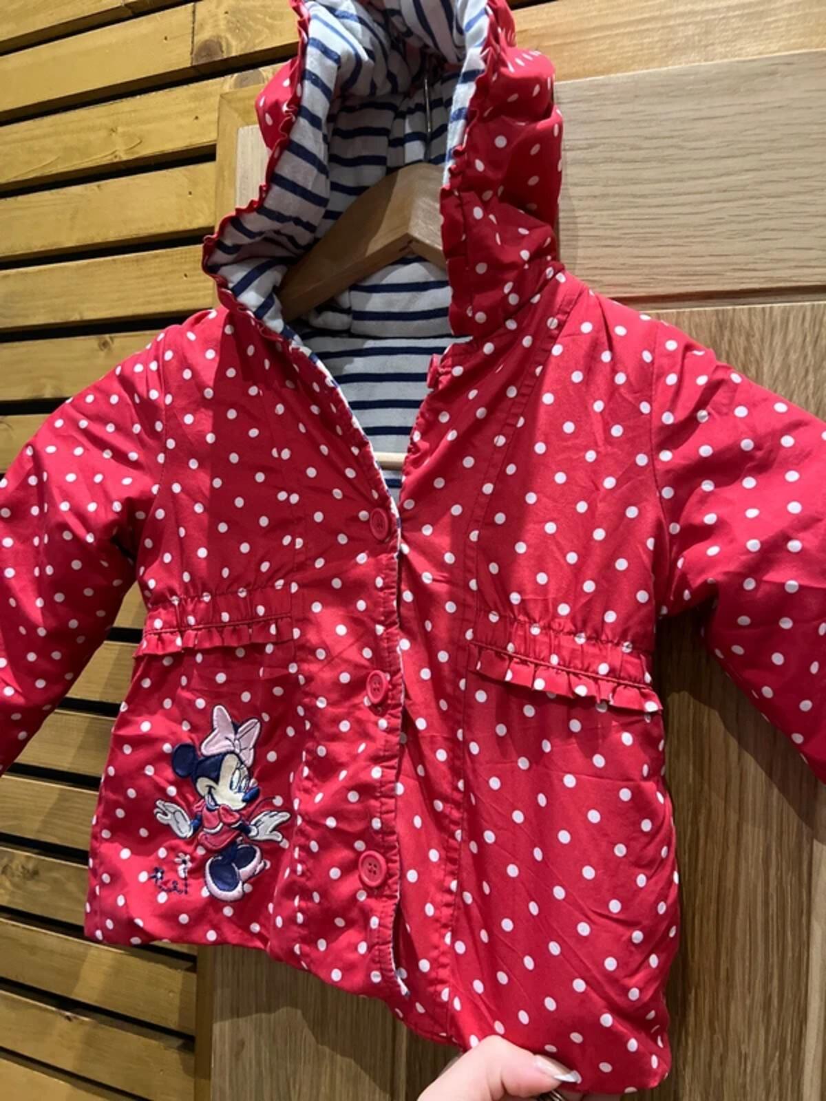Disney Minnie Mouse Red Polka Dot Lined Jacket Coat 18-24m