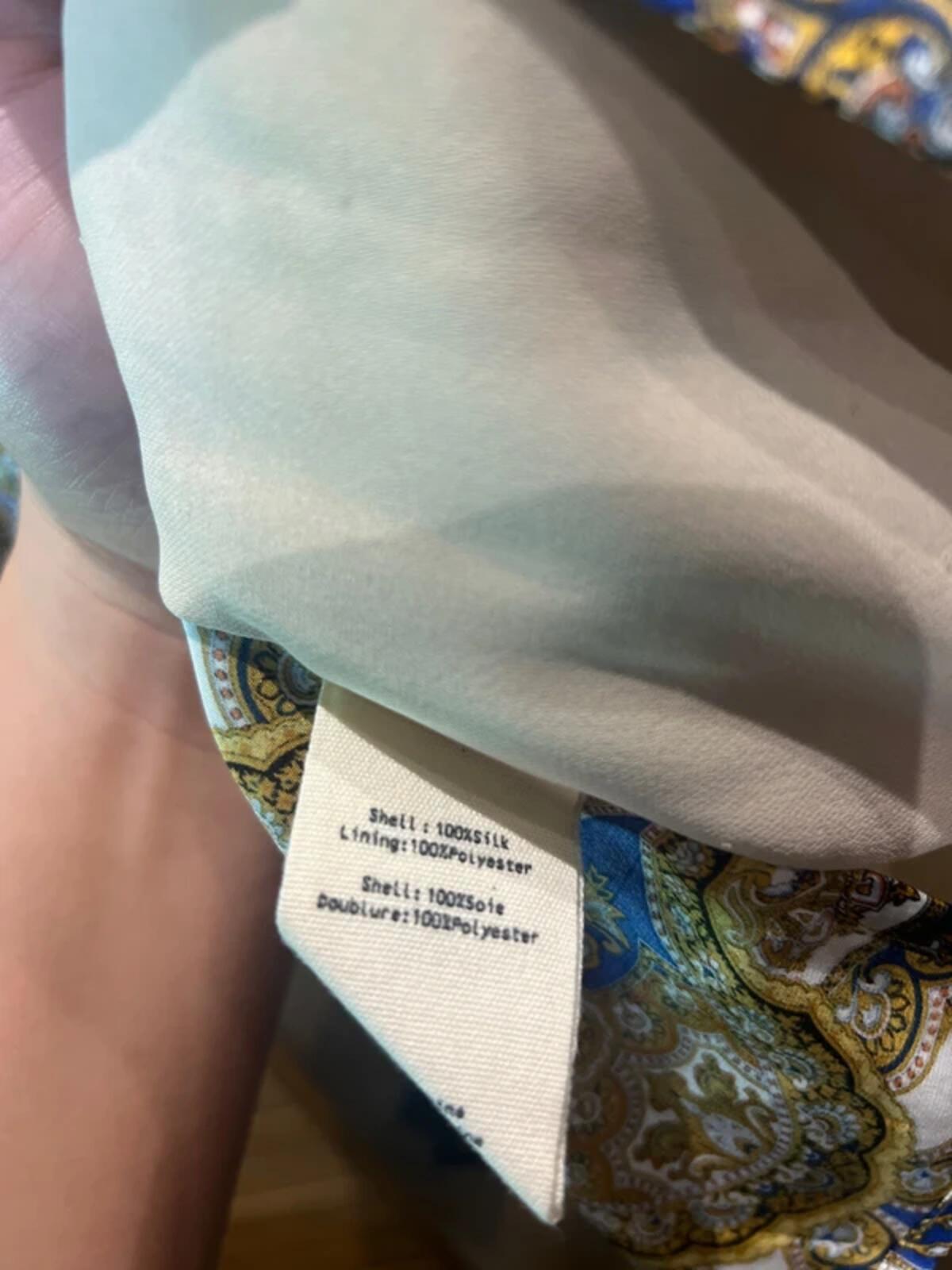L’Agence Patterned Silk Cami Vest Top M