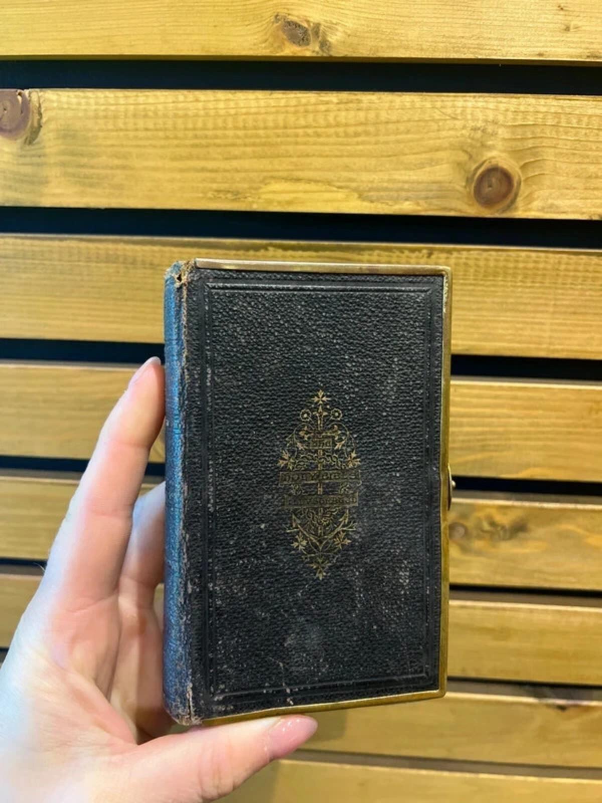 Antique 1800's Vintage The Holy Bible Illustrated Book