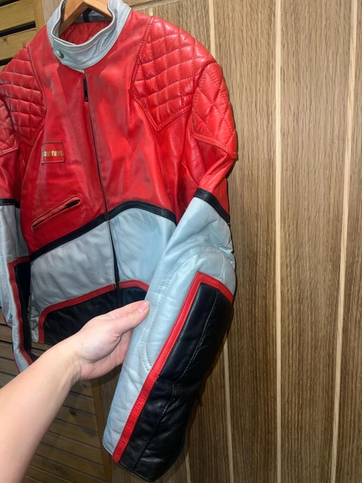 Vintage Interstate Cow Hide Leather Biker Racer Jacket