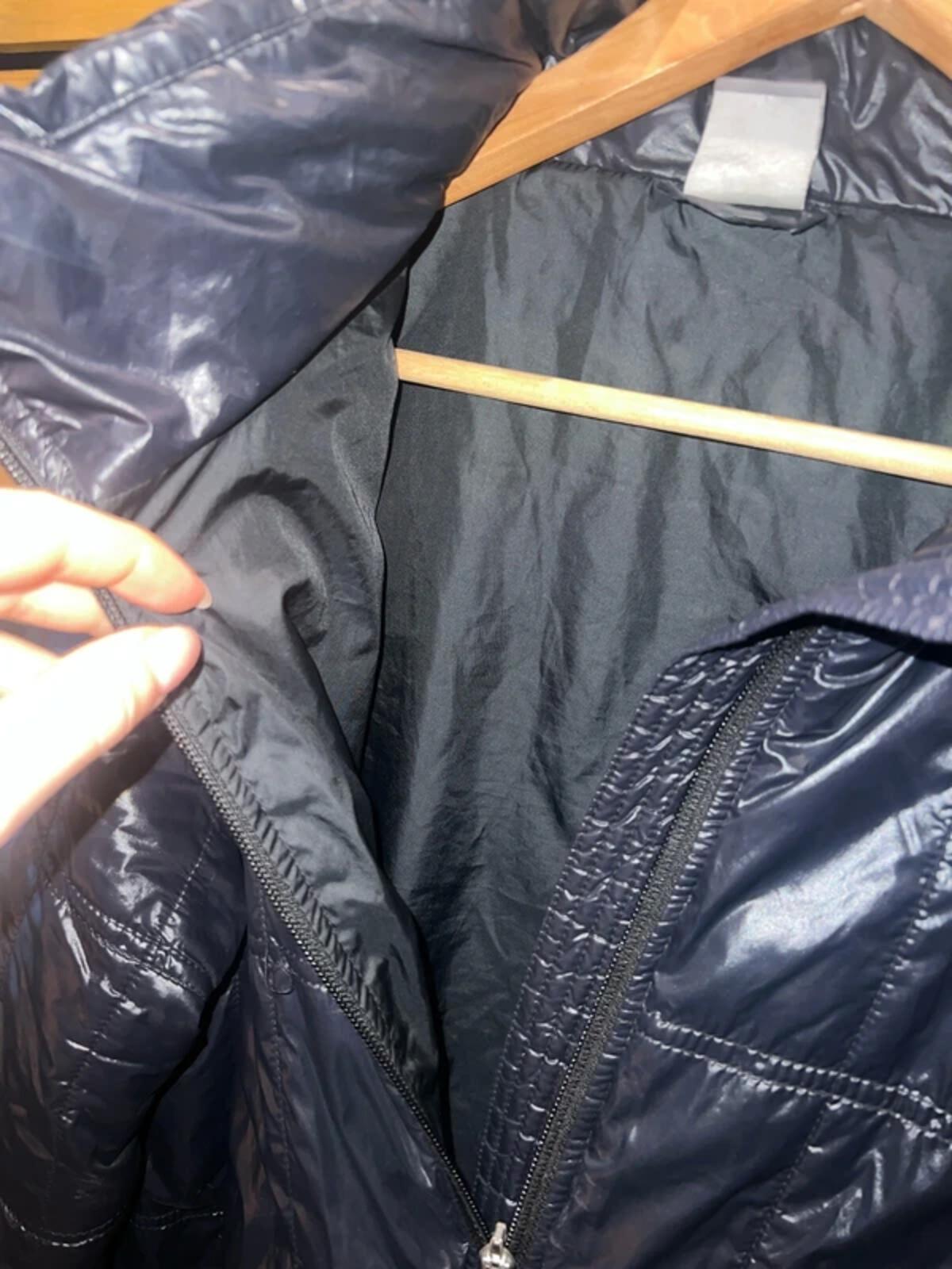 Nike Black Shiny Wet Look Puffer Jacket XL