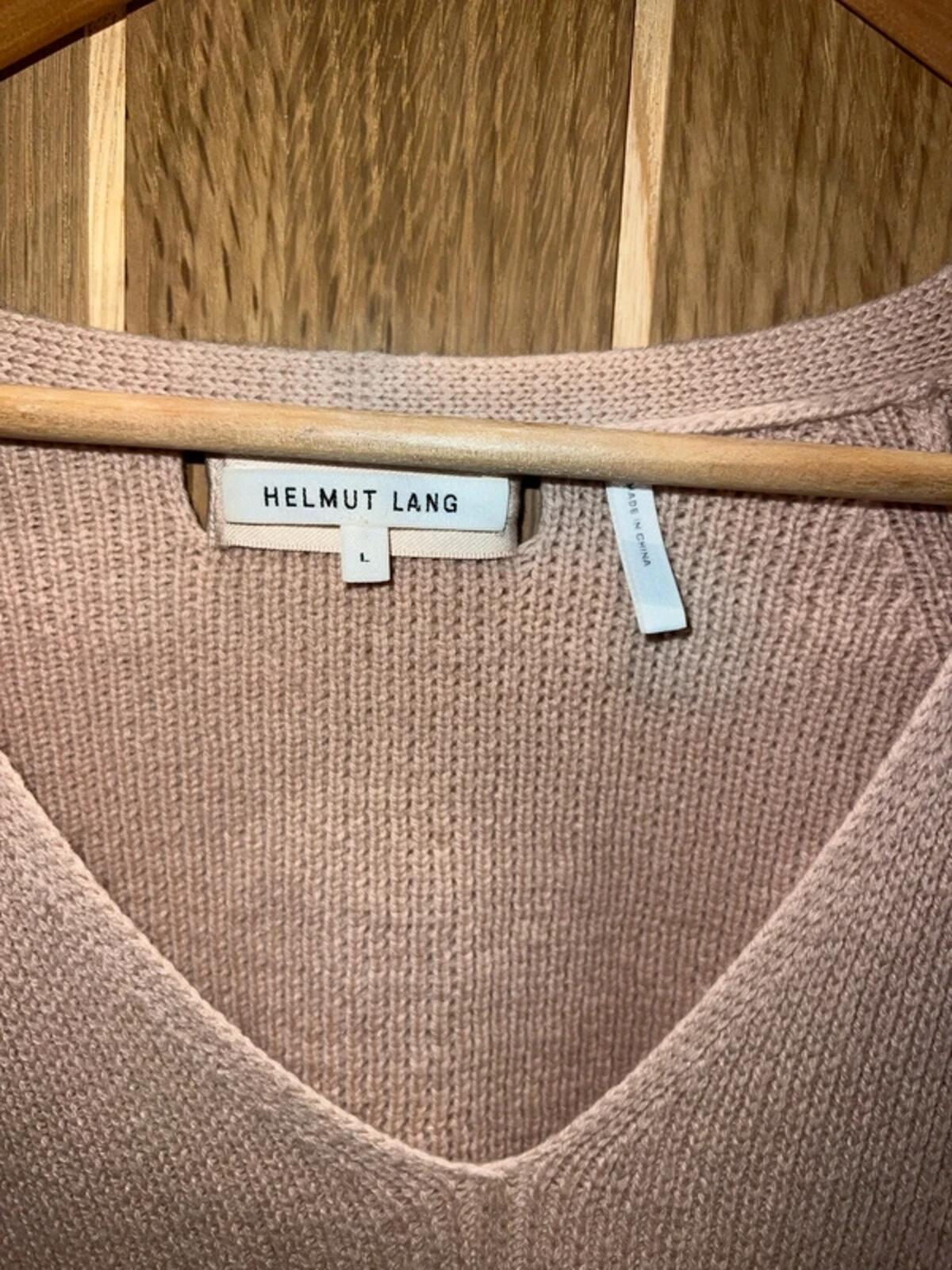 Helmut Lang Wide Sleeve Beige Knitted Jumper L
