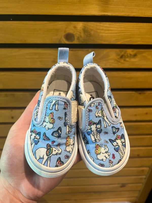 Vans Elephantastic Butterfly Kids Slip-On Trainers UK4