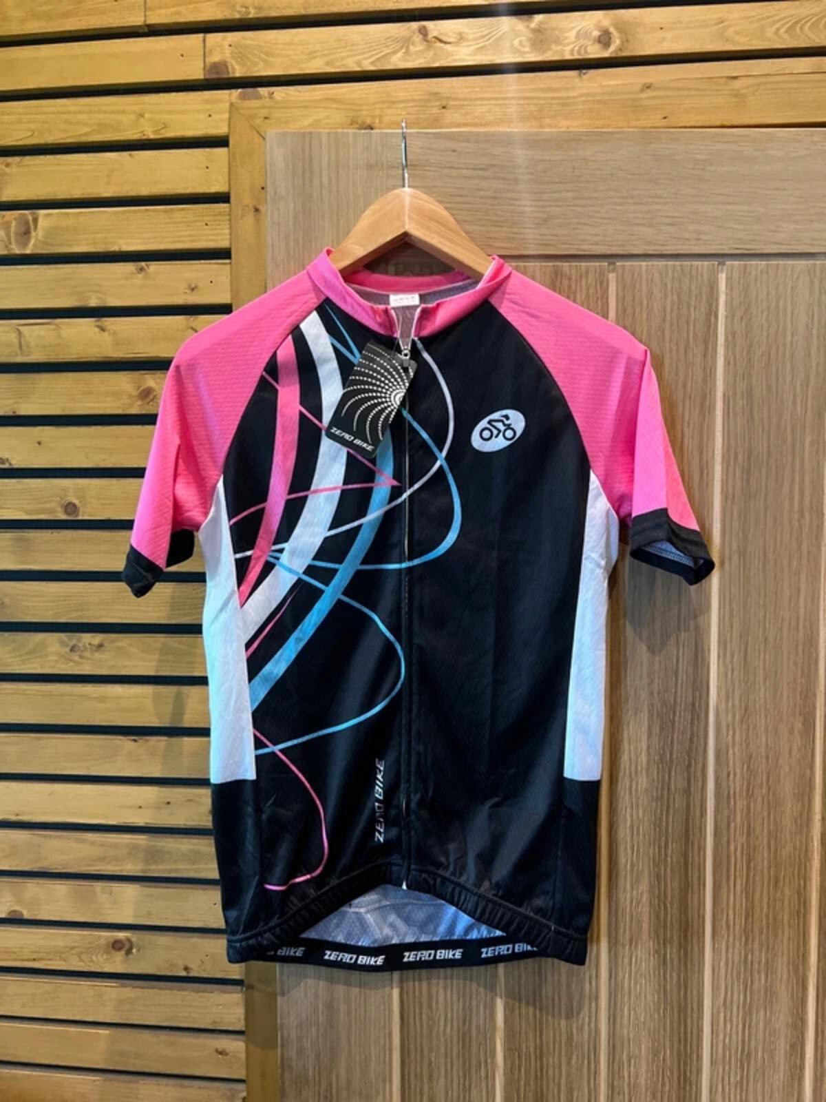 Zero Bike Graphic Full Zip Cycling T-Shirt M NEW
