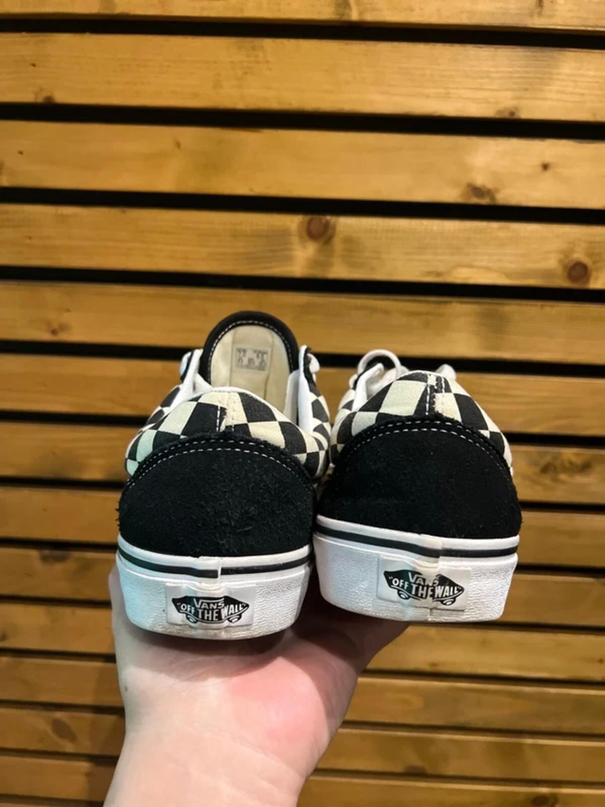 Vans Old Skool Checkerboard Black & White Trainers UK6