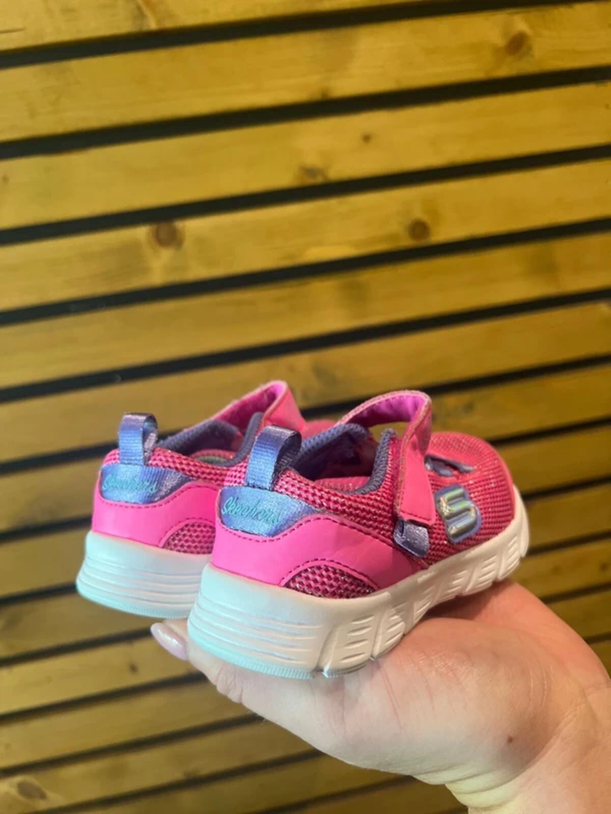 Skechers Comfy Flex Pink Trainers UK4