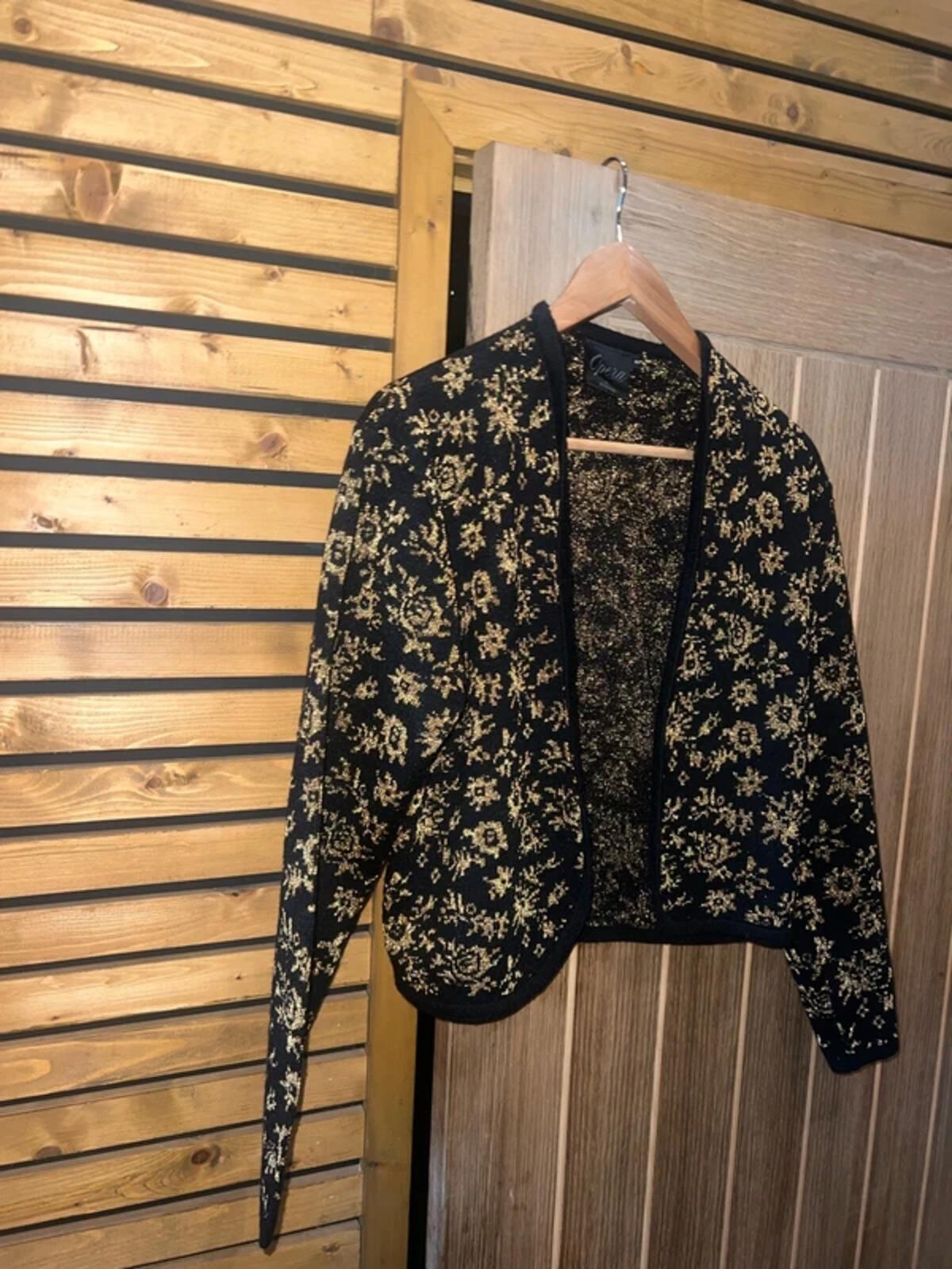 Vintage 1980's Opera by Richards Floral Bolero Jacket S
