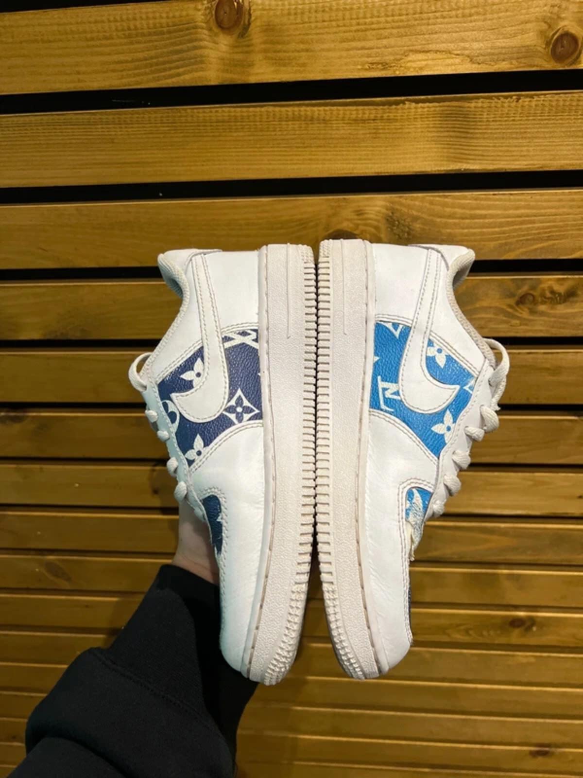 Nike Air Force 1 White Designer Detailing Trainers UK1