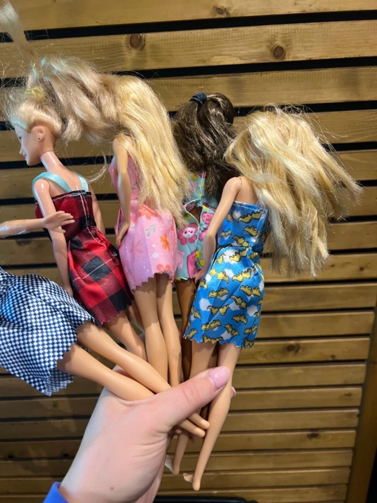 Barbie Dolls with Clothes Bundle (5)