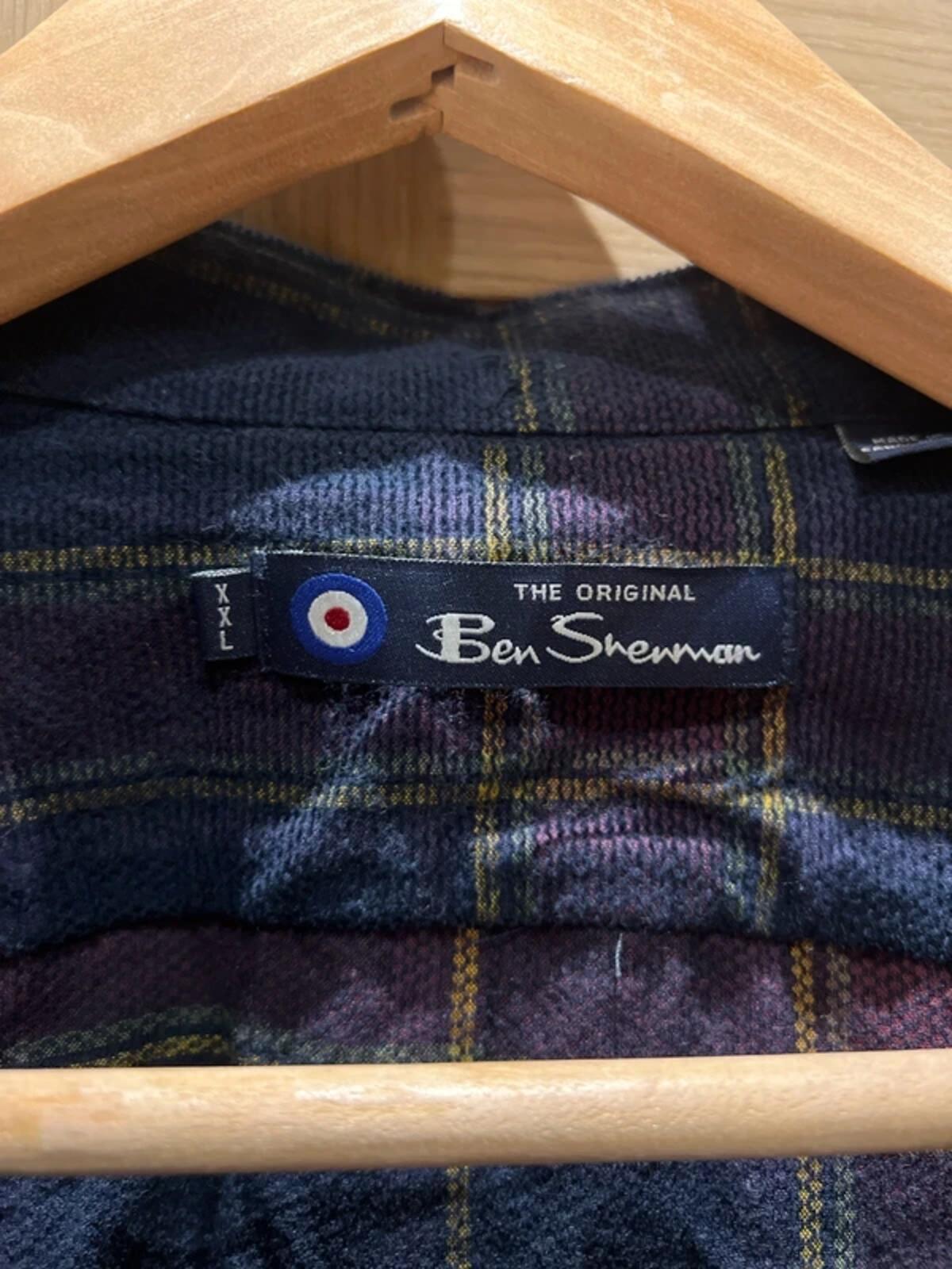 Ben Sherman Navy Plaid Over Shirt XXL