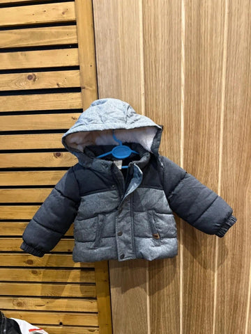 H&M Baby Grey Puffer Jacket 4-6m