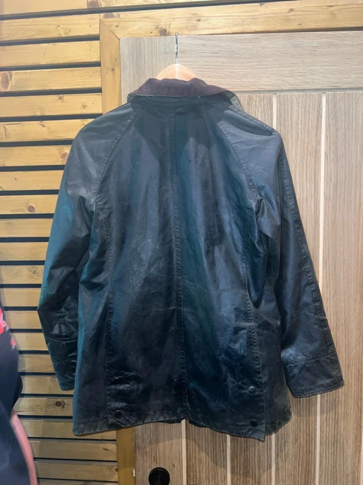 Barbour Beadnell Olive Green Wax Jacket 8